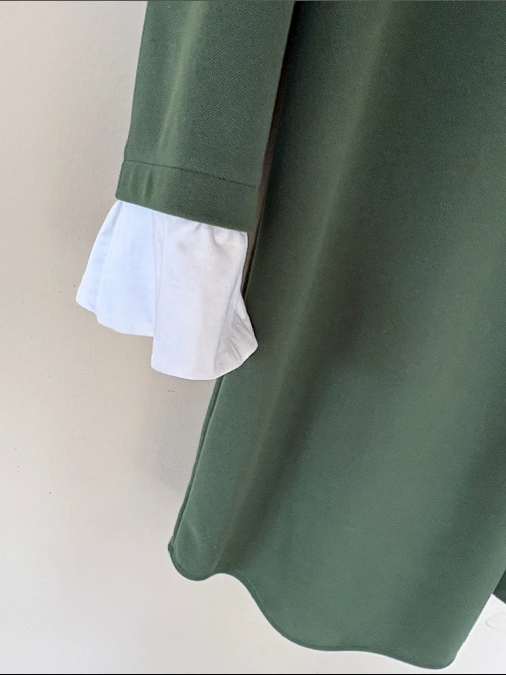 Tuckernuck Forest Green Dress with White Collar and Cuffs